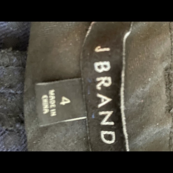 J Brand Blue/Black Sz 4 Textured Pant GUC Washable - Picture 6 of 11